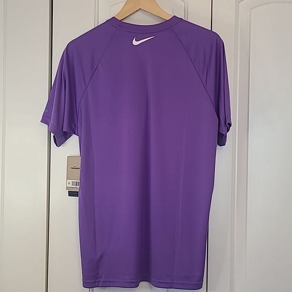 Nike Men Digi Swoosh Short Sleeve Hydroguard Purple Size M - Picture 10 of 14